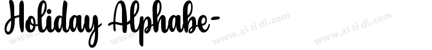 Holiday Alphabe字体转换